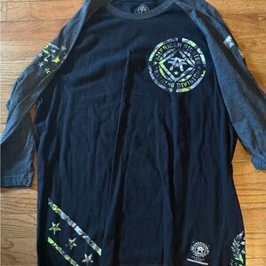 American fighter 3/4 sleeve t shirt men’s size XXL